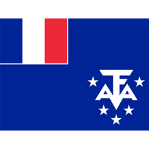 Bandiera Ufficiale delle Terre Australi Francesi, ideale per i tuoi articoli per bebè su ciuccio-bambini.com.