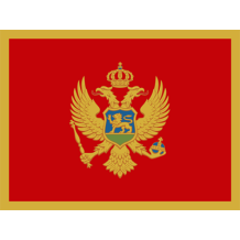 Bandiera Ufficiale del Montenegro, perfetta per personalizzare articoli per bebè su ciuccio-bambini.com.