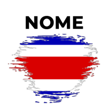 Bandiera effetto pennello Costa Rica, perfetta per personalizzare accessori e prodotti per neonati su ciuccio-bambini.com.