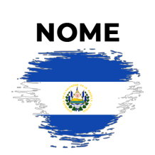 Bandiera effetto pennellata El Salvador, perfetta per bavaglini e accessori neonato su ciuccio-bambini.com.