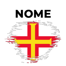 Bandiera effetto pennello Guernsey, perfetta per personalizzare gli accessori per neonati. Scopri di più su ciuccio-bambini.com.