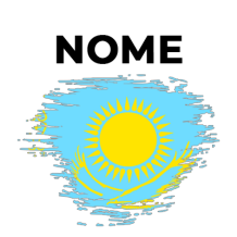 Bandiera effetto pennello Kazakistan, perfetta per articoli unici e colorati per neonati su ciuccio-bambini.com.