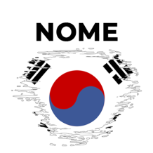 Bandiera effetto pennello Corea del Sud, perfetta per personalizzare articoli per neonati. Scopri di più su ciuccio-bambini.com.