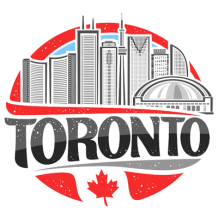 Città di Toronto: un simpatico design ideale per accessori e abbigliamento per neonati su ciuccio-bambini.com.